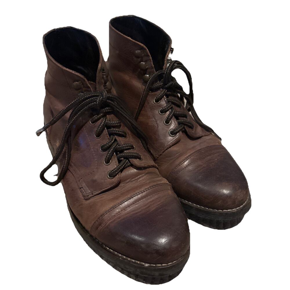 Thursday Boot Company (Sz 10) Everyday Mens Brown Leather Cap Toe Captain Boots